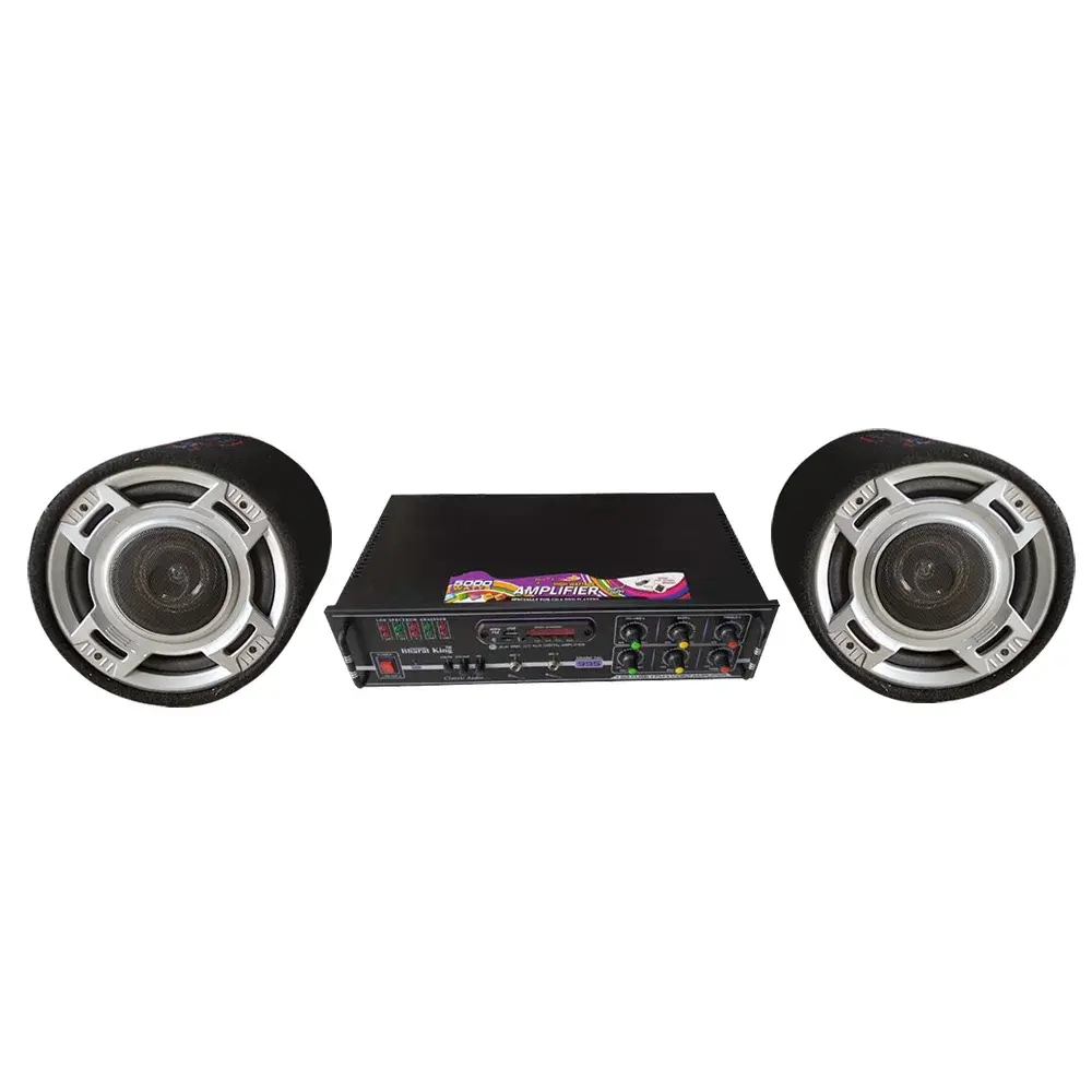 8 INCH COLUMN PAIR & 8 TRANSISTOR AMP