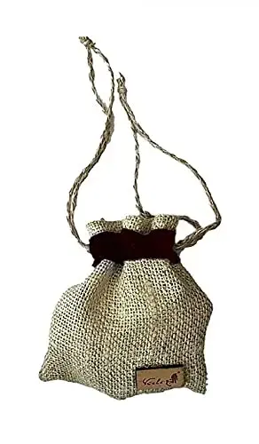 Hanging Jute Bag Car Perfume for All Cars Model (Dark Brown , Rusty Fragrance) 2 CAKE