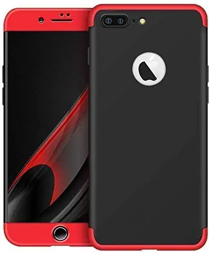 3 IN 1 DETACHABLE ANTI-SCRATCH PC HARD CASE 360° FULL BODY SHOCKPROOF PROTECTION BACK CASE COVER FOR I PHONE 7 BLACK & RED