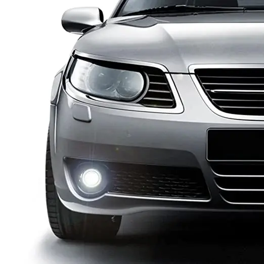 Car Fog Lamp Angel Eye LED DRL Projector Light (White) (Set of 2)