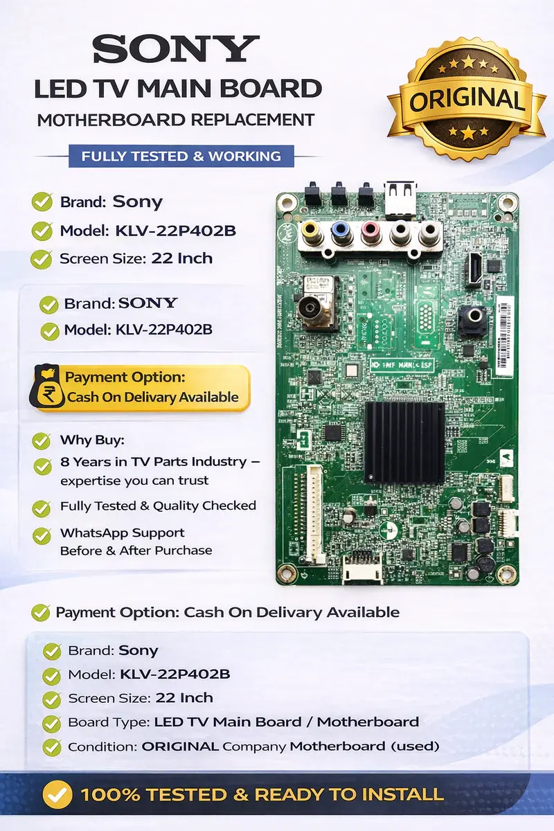SONY KLV-22P402B LED TV MOTHERBOARD