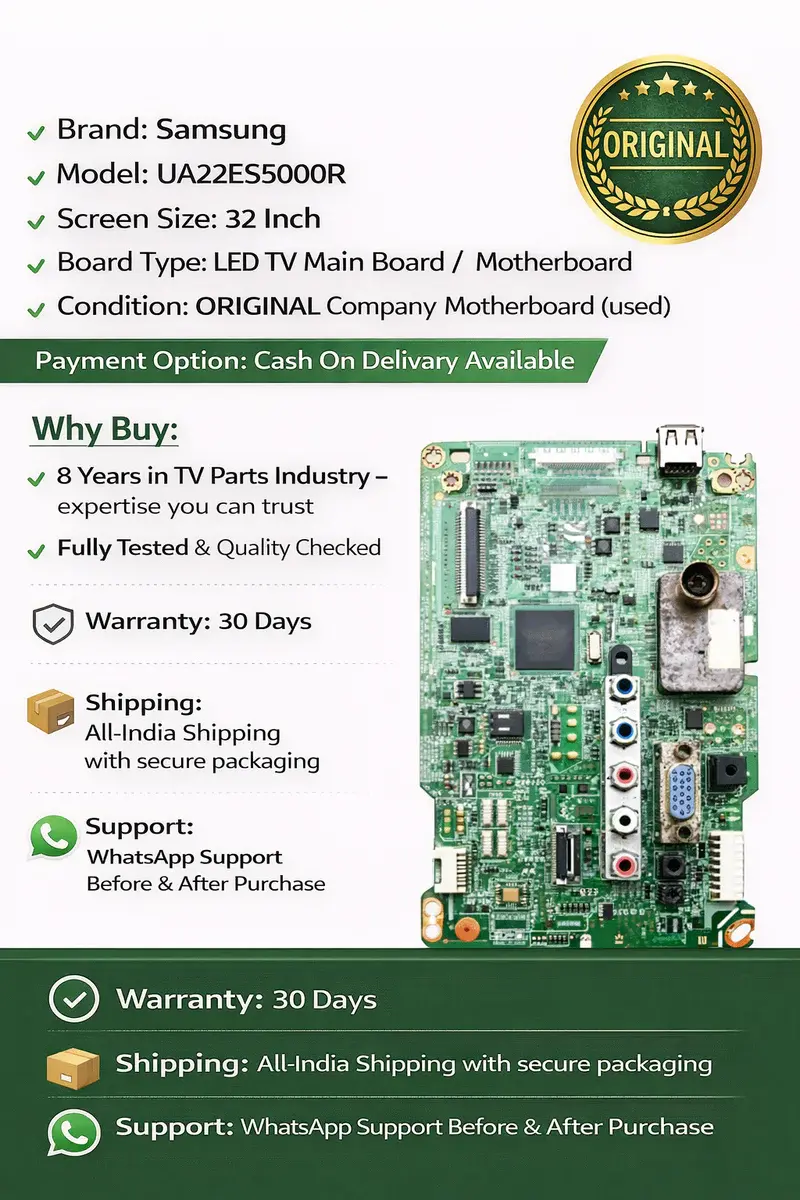 SAMSUNG UA22ES5000R LED TV MOTHERBOARD