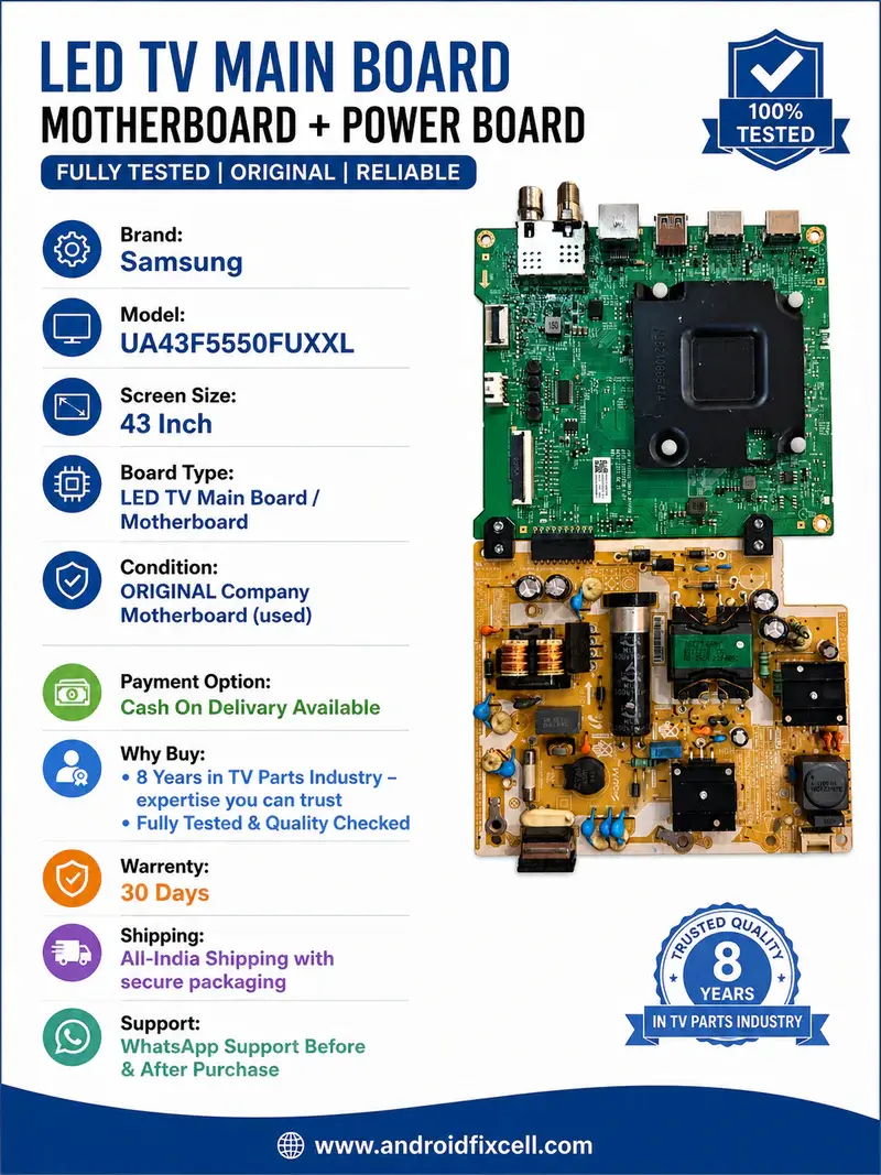 SAMSUNG UA43F5550FUXXL LED TV MOTHERBOARD