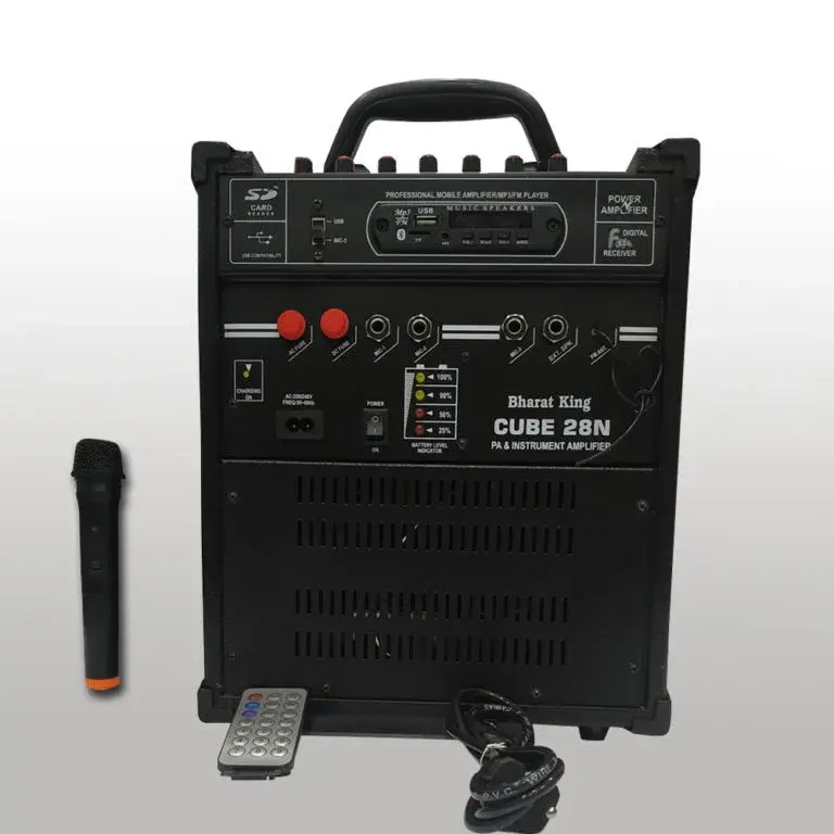 CUBE 8 INCH SPEAKER WITH SINGLE WIRELESS MIC