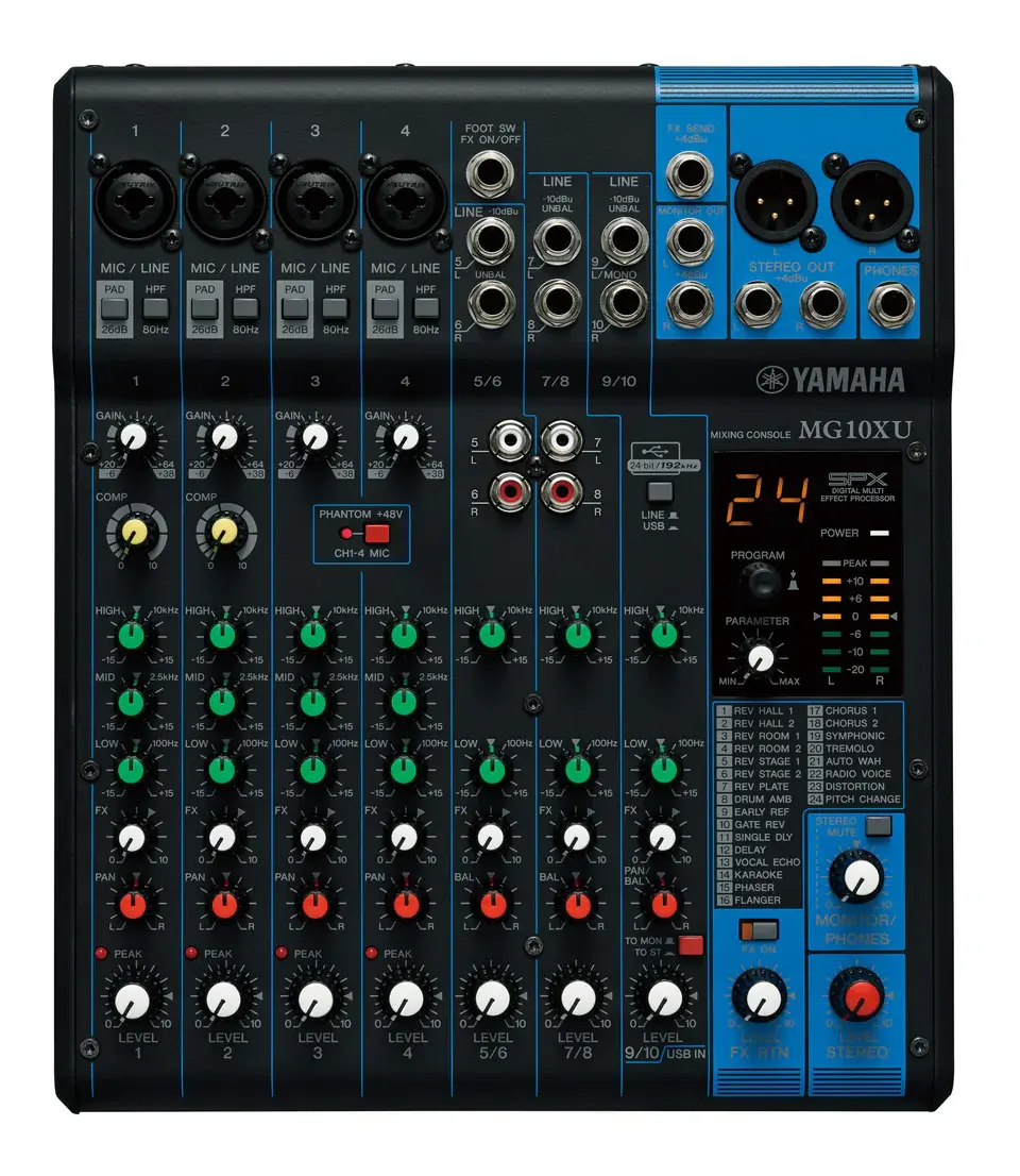 Yamaha MG10XU 10-Channel Analog Mixer