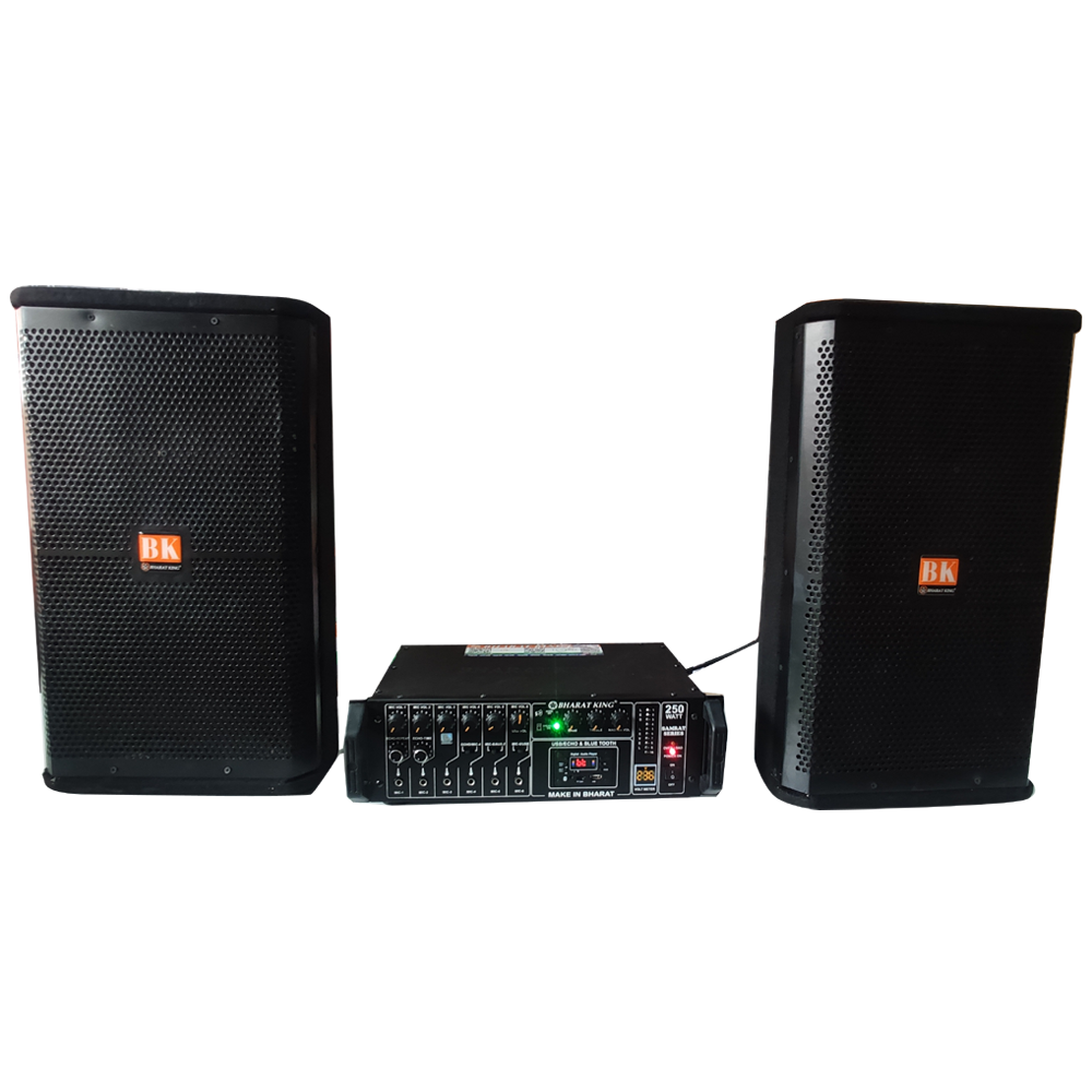 SINGLE 12 INCH COLUMN PAIR & AMPLIFIER 250 WATT