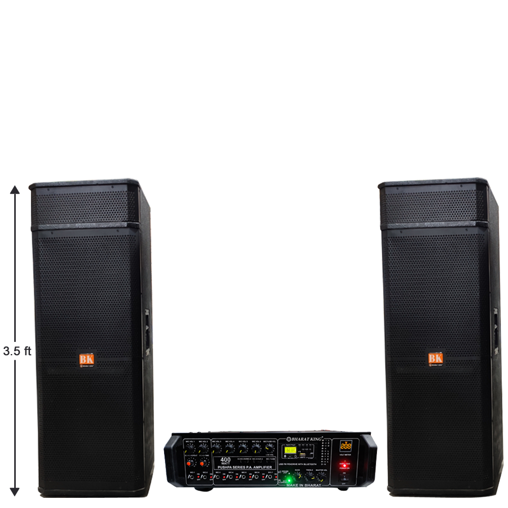 3.5 FT COLUMN PAIR & AMPLIFIER 400 WATT ECO