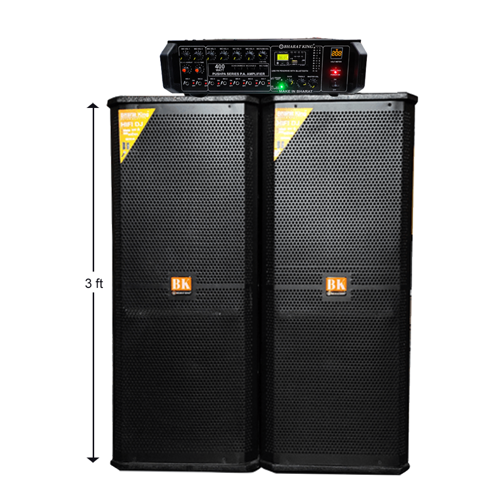 AMPLIFIER 400 WATT & DOUBLE 12 INCH COLUMN PAIR