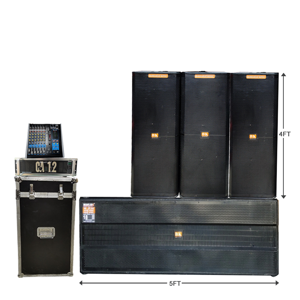 AMPLIFIER CA 12 (4000 WATT)5 FT DOUBLE BASS & TRIPLE 12 INCH ,3 COLUMN