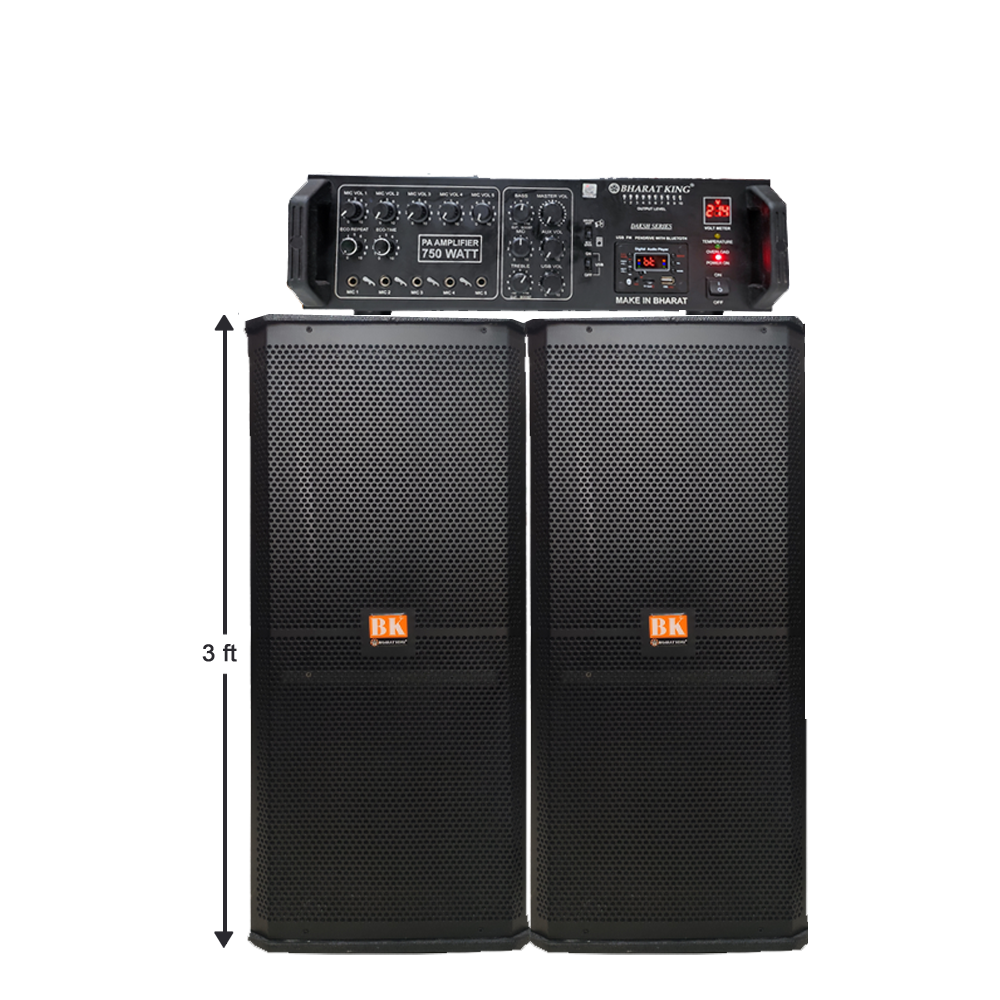 3 FT COLUMN PAIR & AMPLIFIER 750 WATT