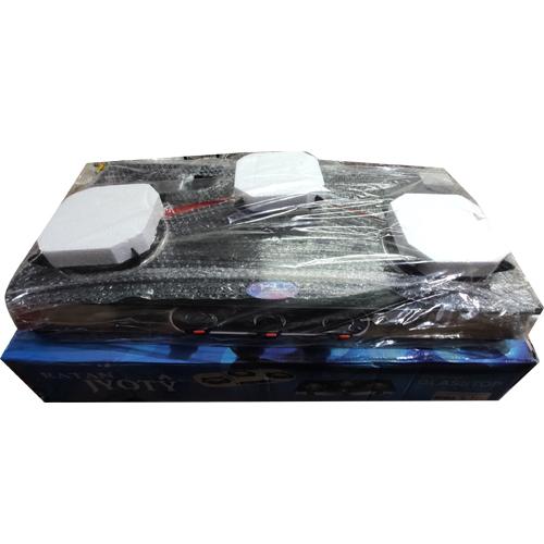 3 BURNER BLACK GLASS MANUAL GAS