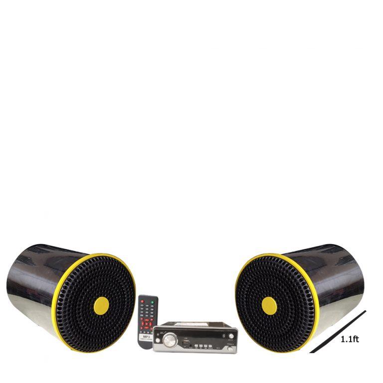 8 INCH COLUMN YELLOW COLOUR PAIR & CAR STEREO