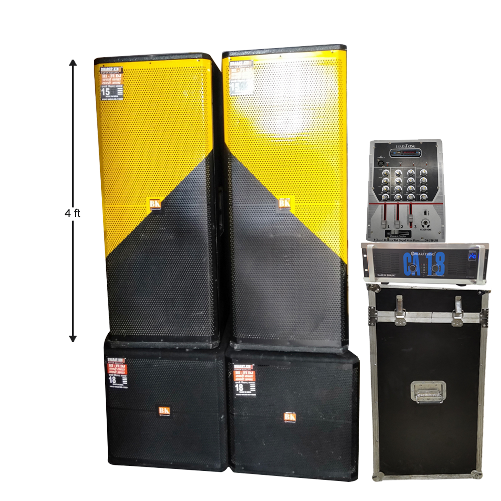 4 FT COLUMN PAIR , AMPLIFIER 5000 WATTS & DJ MIXER