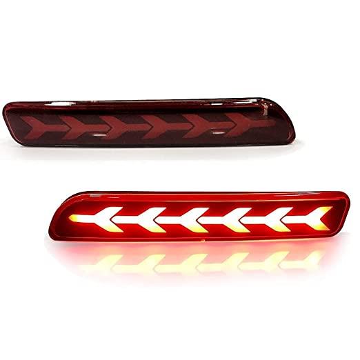 Car Reflector Led Brake Light for Bumper Rear, Back(Red)