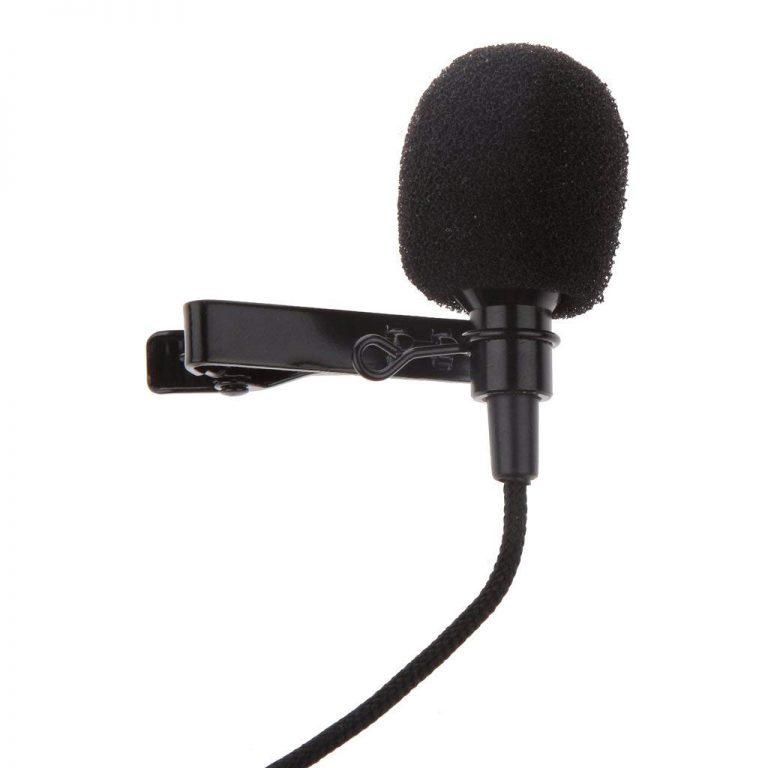 GENERIC COLLAR MIC CLIP WITH LONG CABLE FOR MOBILE,DSLR CAMERA,ETC (BLACK)