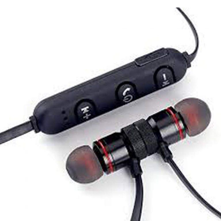 WIRELESS SPORTS BLUETOOTH MAGNET EARPHONE HAND-FREE HEADPHONE FOR ALL SMARTPHONE (BLACK)