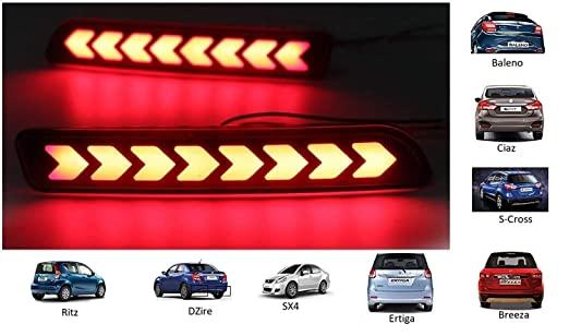 Auto Blink Car Reflector Led Brake Light for Bumper(Rear/Back)(Arrow Design)