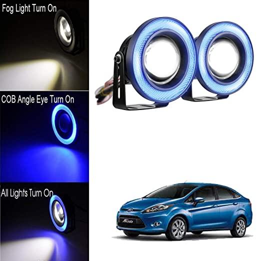 Fog Light 3.5" White Led Fog Lamps with Blue Angel Eye Ring 15W