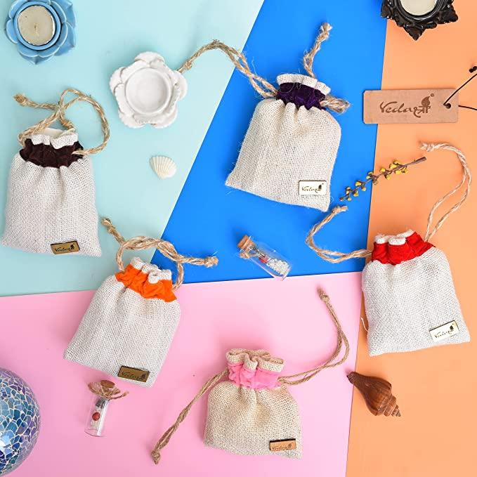 Vedashree Natural & Organic FLAME Car Perfume, Hanging Car Air Fresheners – 2 CAKE (Jute Bag) FLY