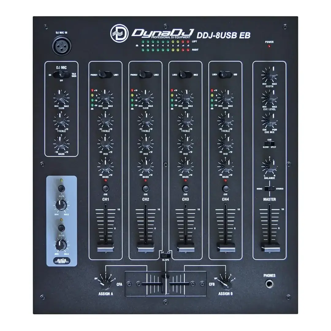 DDJ-8USB EB 4-Ch DJ Mixer with USB & Bass Eala Effects