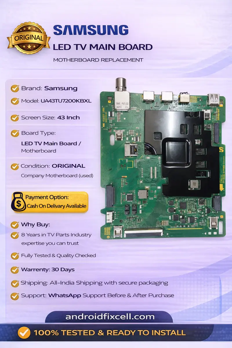 SAMSUNG UA43TU7200KBXL LED TV MOTHERBOARD