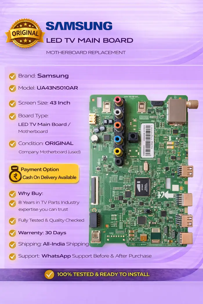SAMSUNG UA43N5010AR LED TV MOTHERBOARD