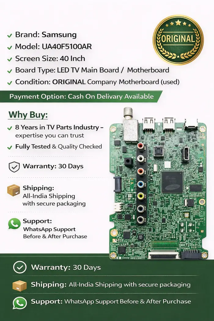 SAMSUNG UA40F5100AR LED TV Motherboard