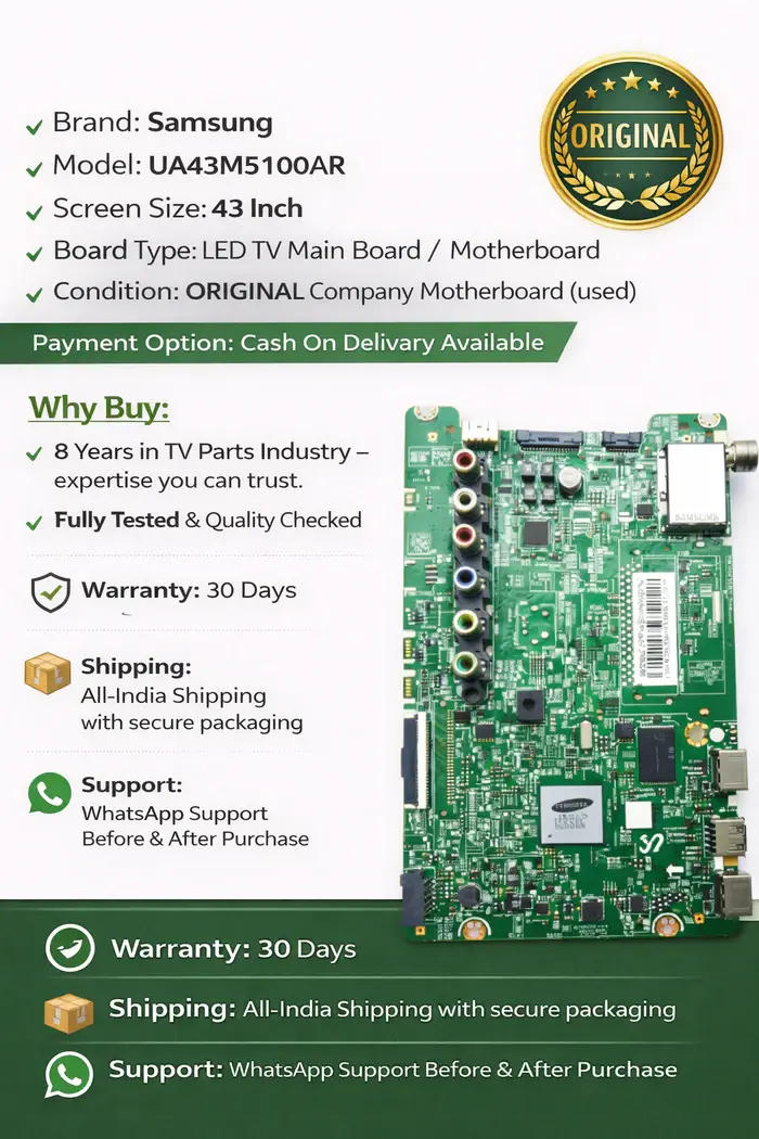 SAMSUNG UA43M5100AR LED TV Motherboard