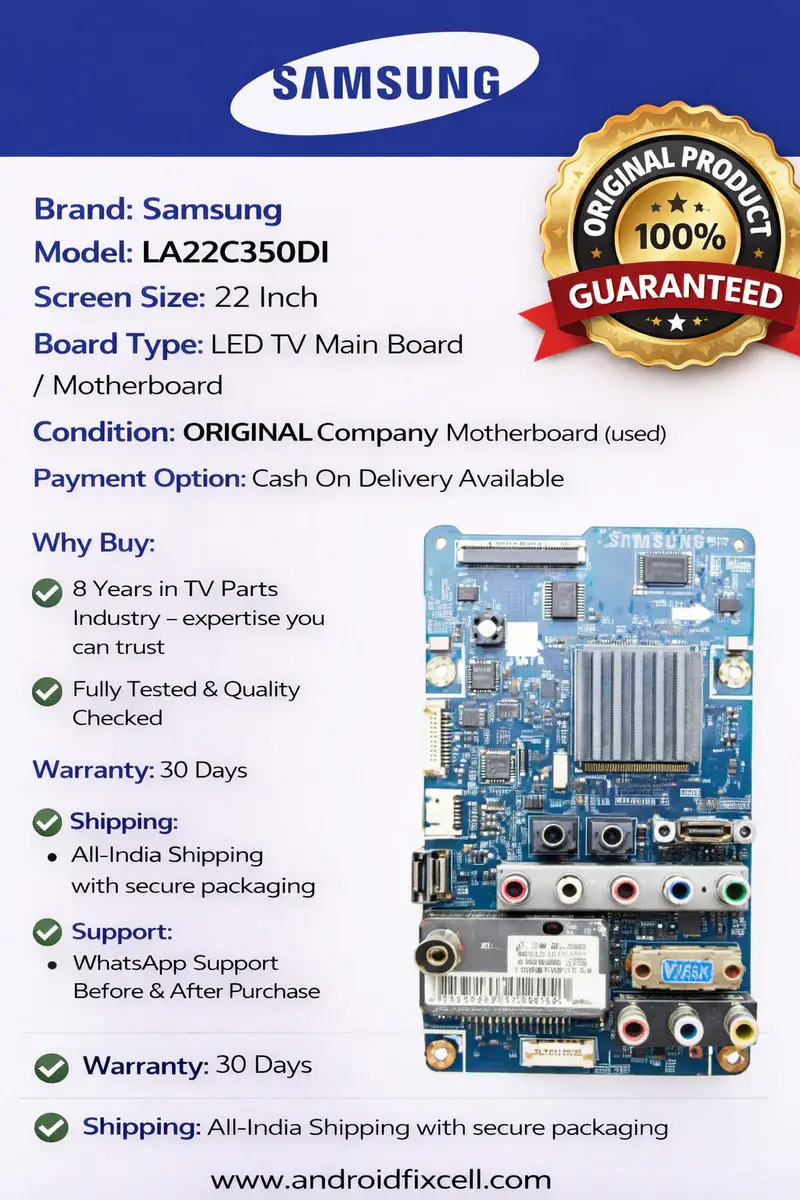 SAMSUNG LA22C350DI LED TV MOTHERBOARD