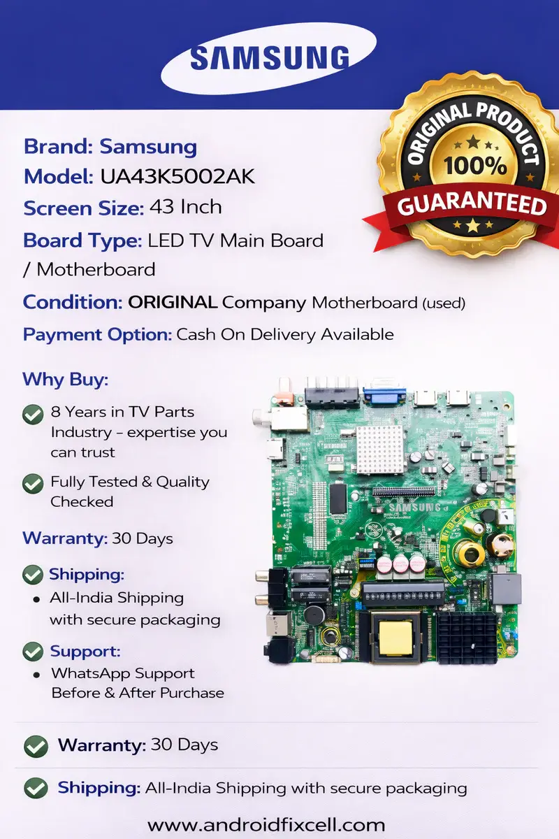 SAMSUNG UA43K5002AK LED TV MOTHERBOARD