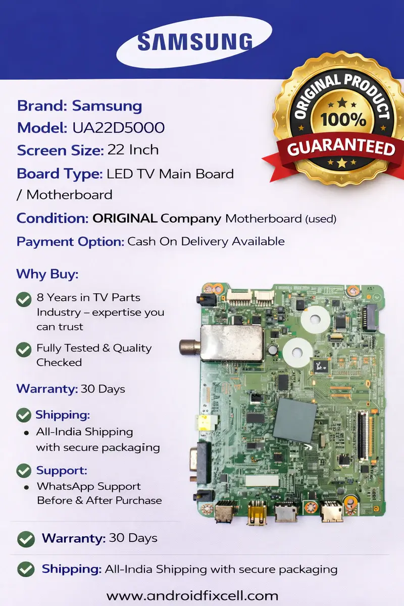 SAMSUNG UA22D5000 LED TV MOTHERBOARD