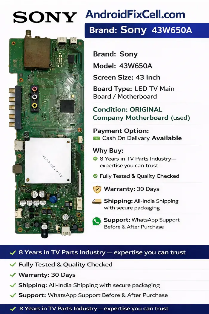 SONY 43W650A LED TV MOTHERBOARD