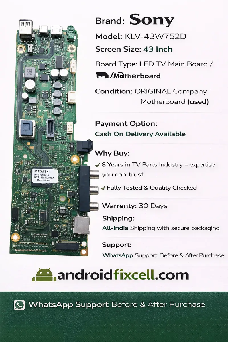 SONY KLV-43W752D LED TV MOTHERBOARD