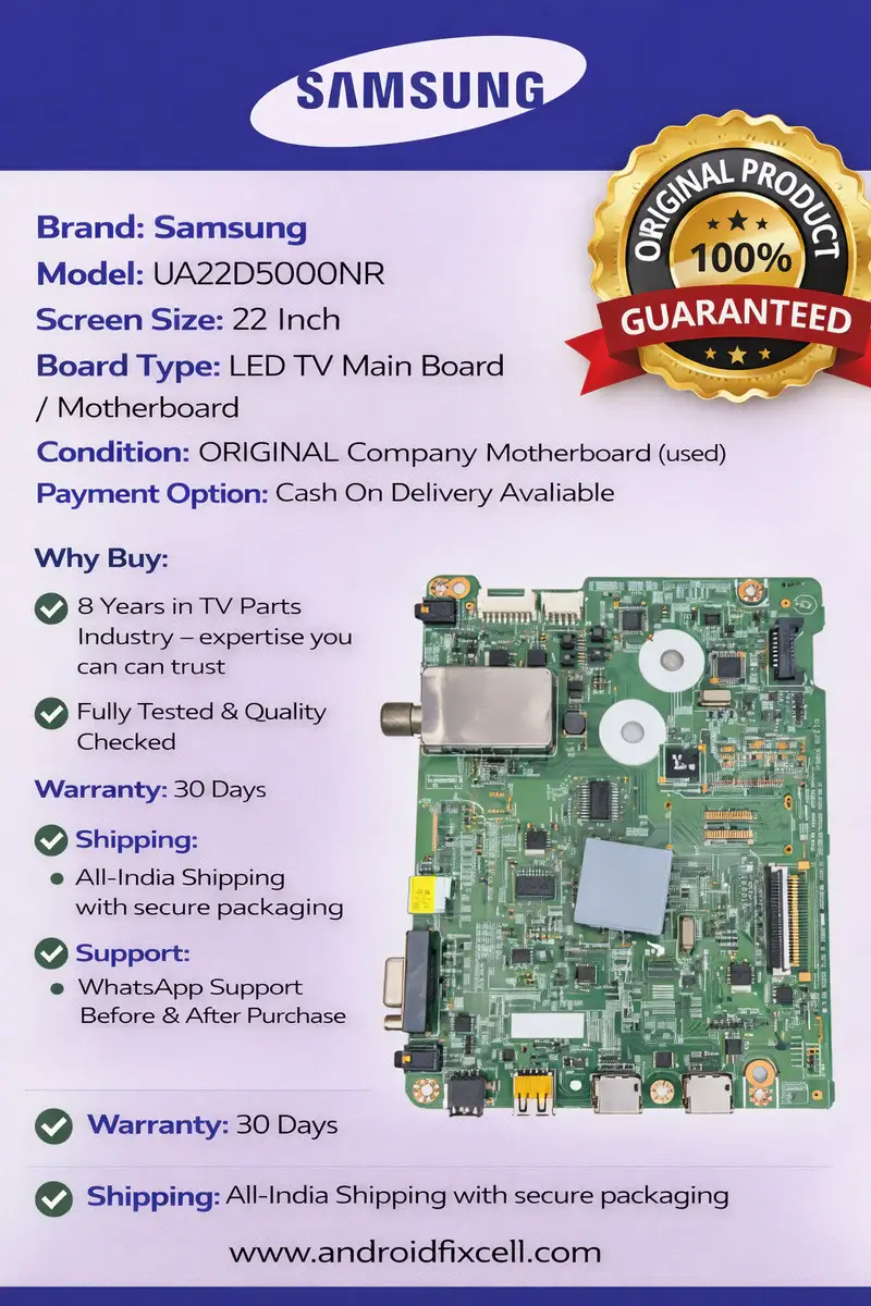 SAMSUNG UA22D5000NR LED TV MOTHERBOARD