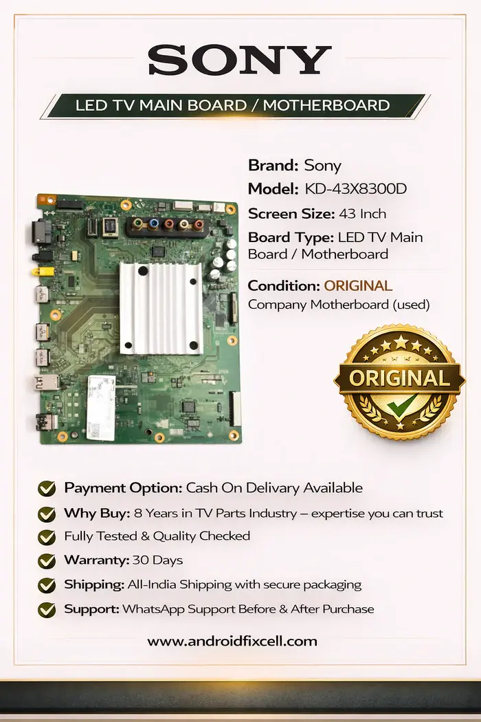 SONY KD-43X8300D LED TV MOTHERBOARD