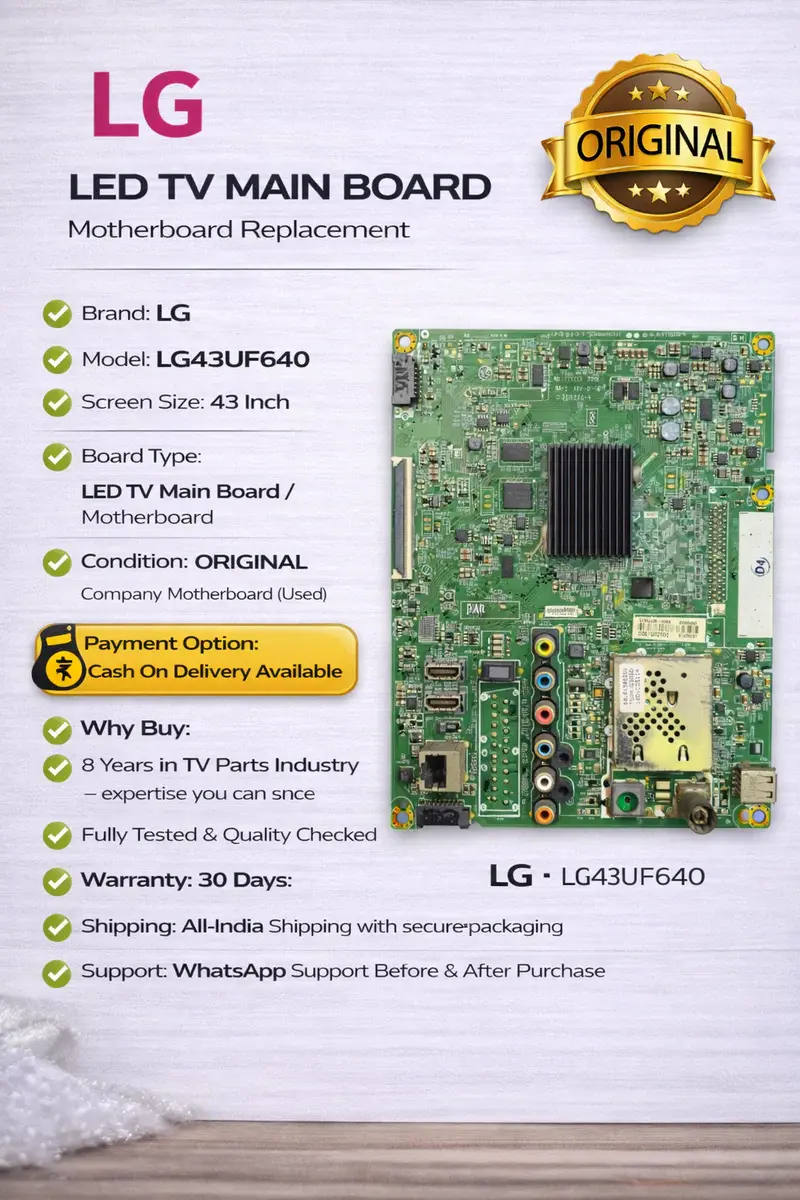 LG 43UF640 LED TV MOTHERBOARD