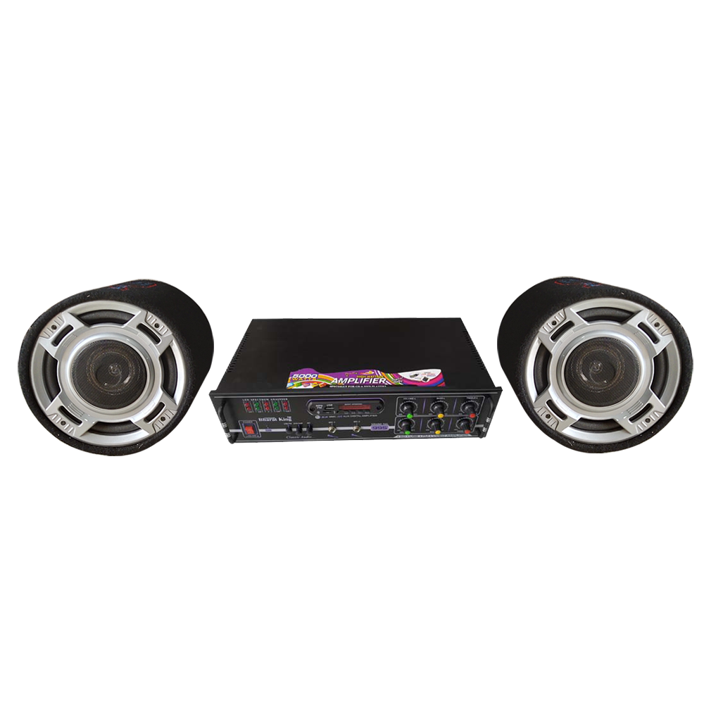 8 INCH COLUMN PAIR & 8 TRANSISTOR AMP