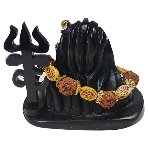 Adiyogi Shiva Statue with Rudraksh Mala, FOR CAR DASHBOARD