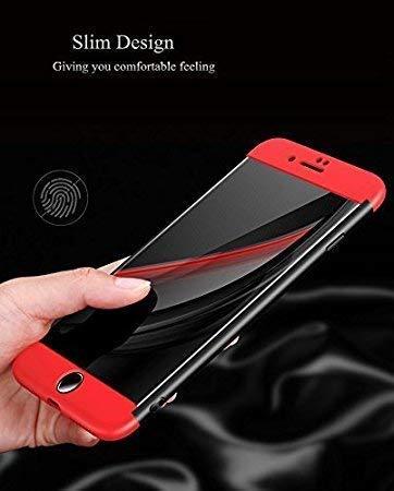 3 IN 1 DETACHABLE ANTI-SCRATCH PC HARD CASE 360° FULL BODY SHOCKPROOF PROTECTION BACK CASE COVER FOR I PHONE 7 BLACK & RED