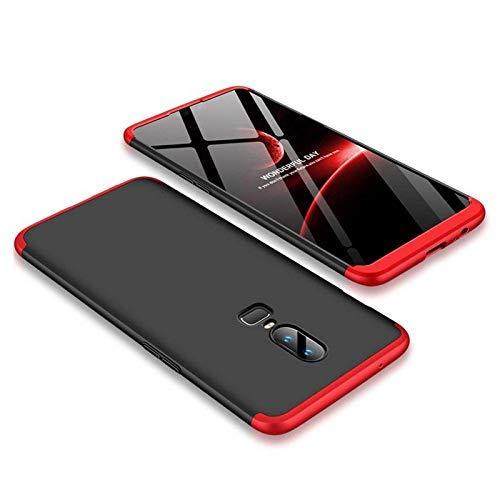 3 IN 1 DETACHABLE ANTI-SCRATCH PC HARD CASE 360° FULL BODY SHOCKPROOF PROTECTION BACK CASE COVER FOR 1+6 BLACK & RED