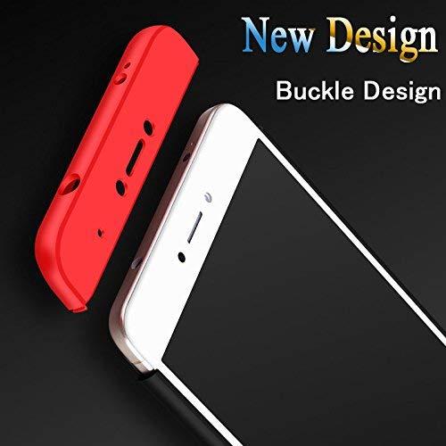 GKK 360 DEGREE PROTECTION 3IN1 HYBRID HARD BUMPER BACK CASE COVER FOR MI REDMI NOTE-4 (BLACK & RED)