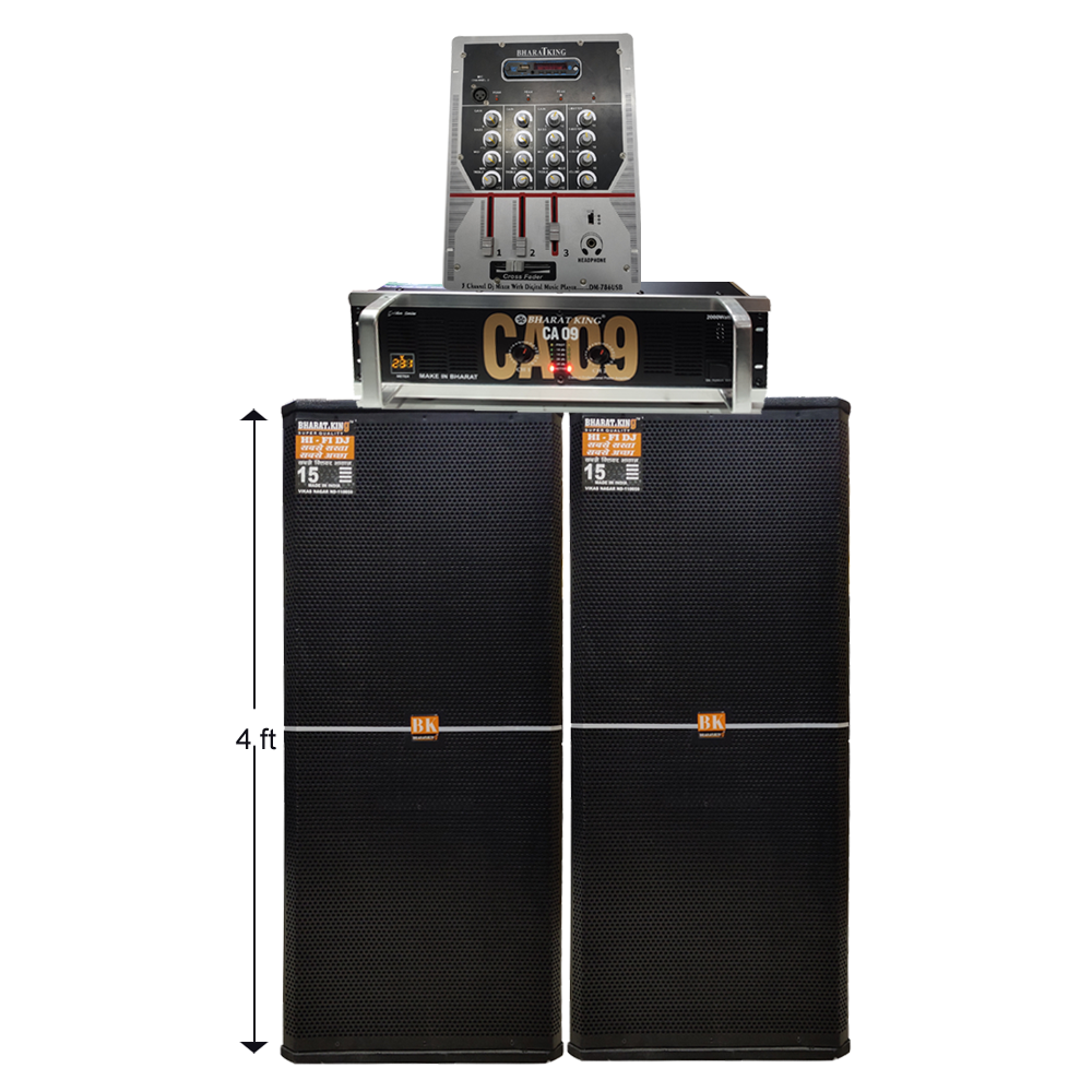2 COLUMN , DOUBLE 15 INCH ( 500 WATT ) , AMPLIFIER CA 09 (2000 WATT ) , DJMIXER