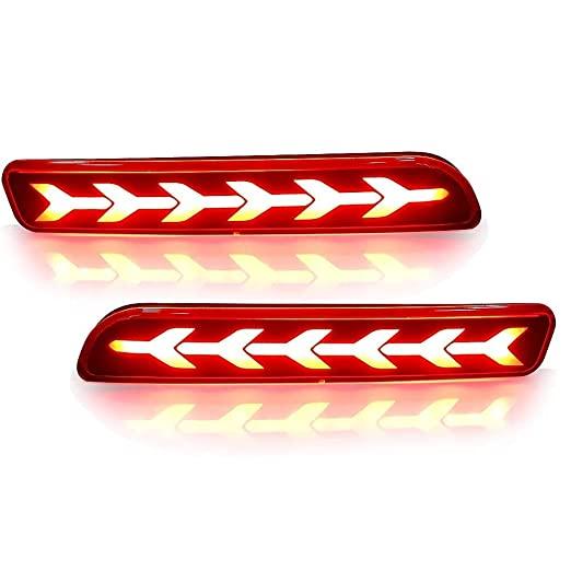 Car Reflector Led Brake Light for Bumper Rear, Back(Red)