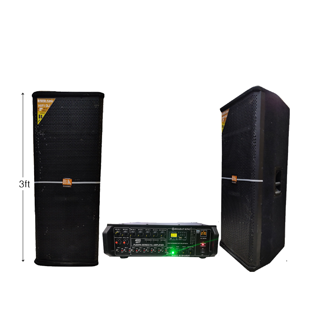12 INCH DOUBLE COLUMN,S PAIR & 400 WATT ECO AMPLIFIER