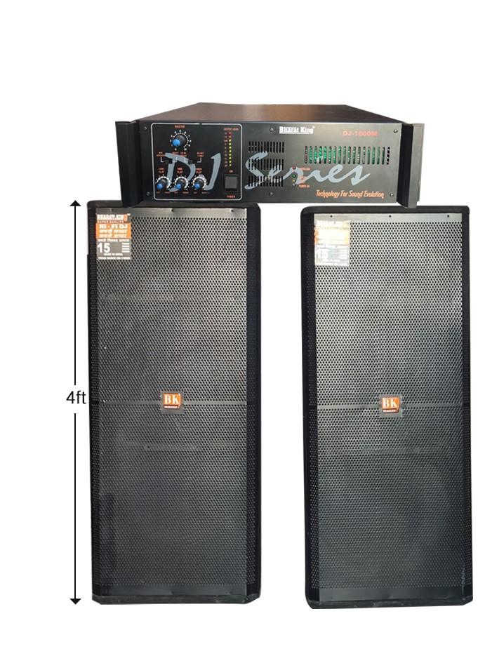 4 FT COLUMN PAIR & 1600 WATT AMPLIFIER