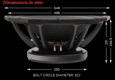 Dynamite 2500w Speaker 2500-XB21-2L 21” Sub Woofer