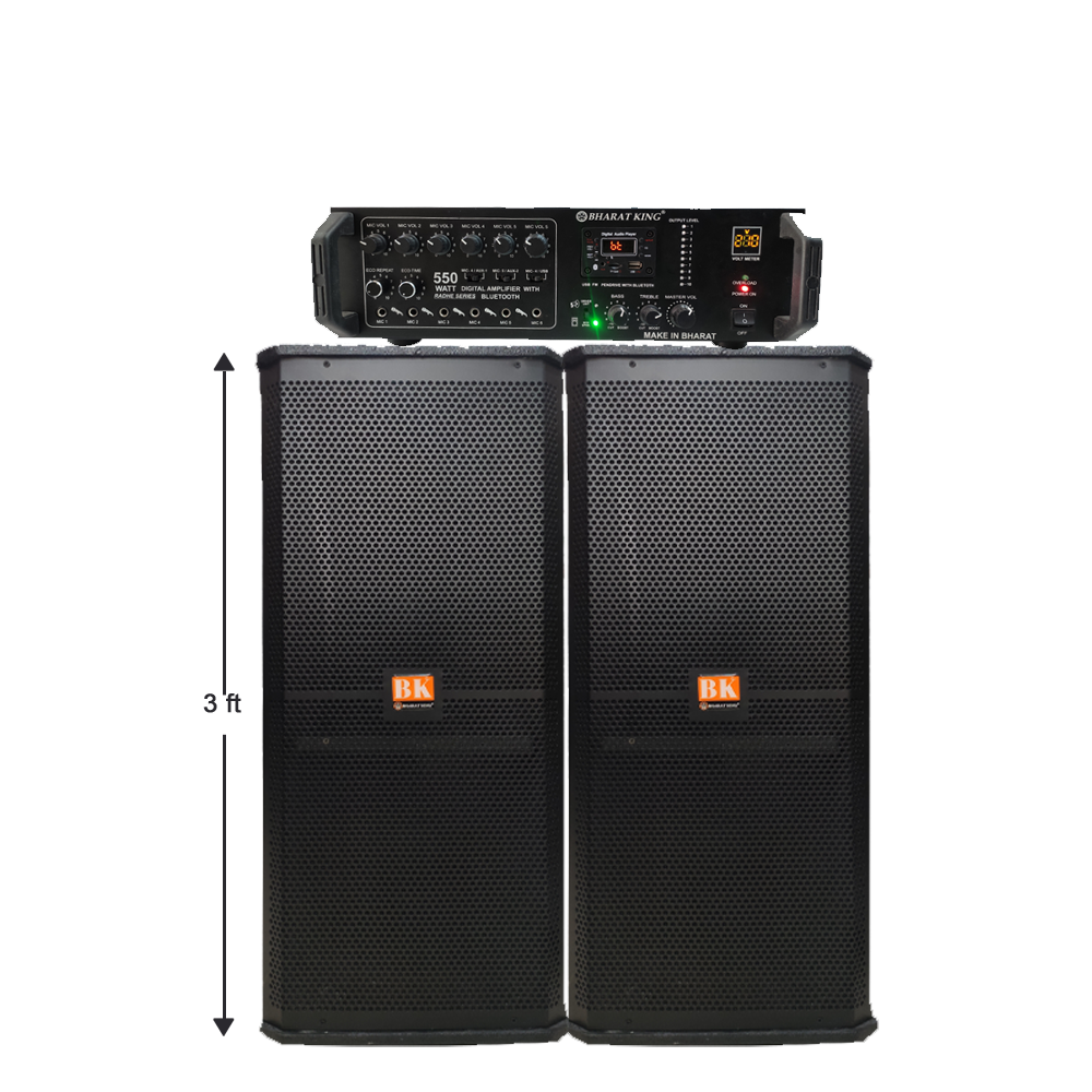 AMPLIFIER 550 WATT & 3 FT COLUMN PAIR