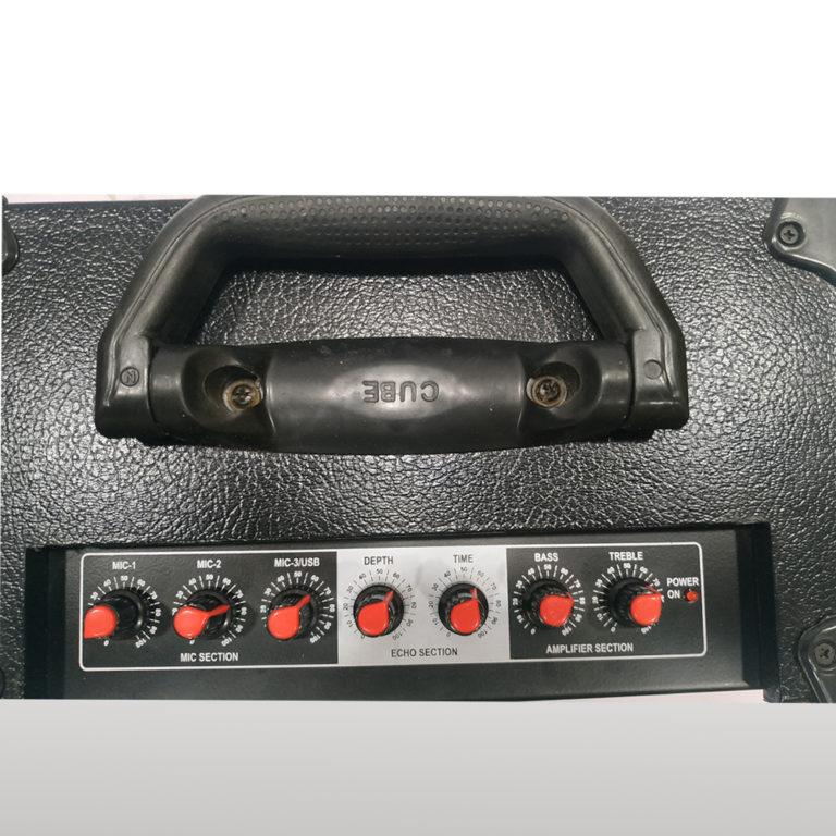 CUBE 8 INCH SPEAKER WITH SINGLE WIRELESS MIC