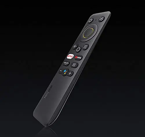 REALME Remote Control Bluetooth Voice Command Remote for TV with Netflix, Prime Video and Google Assistant Hot Keys. Pairing Must Between TV and Remote