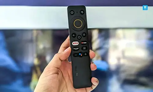 REALME Remote Control Bluetooth Voice Command Remote for TV with Netflix, Prime Video and Google Assistant Hot Keys. Pairing Must Between TV and Remote